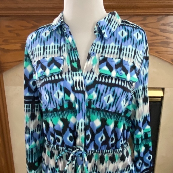 Notations Button Down Shirt Dress Size: PM NWOT - Picture 4 of 15